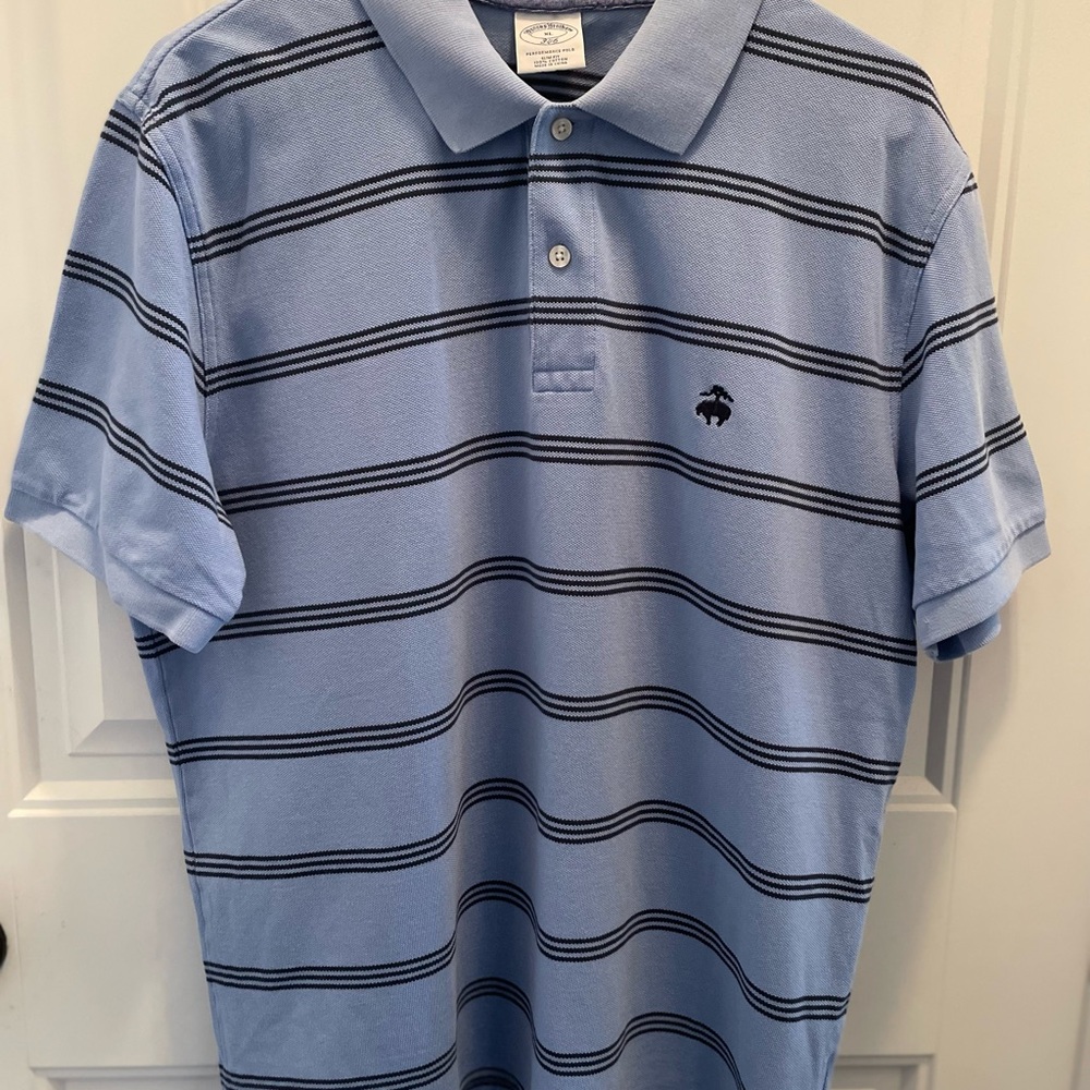 Men's Brooks Brothers Blue Striped Polo Shirt